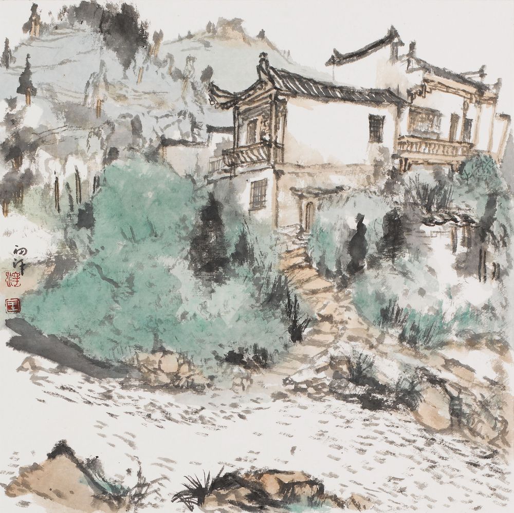 矗立